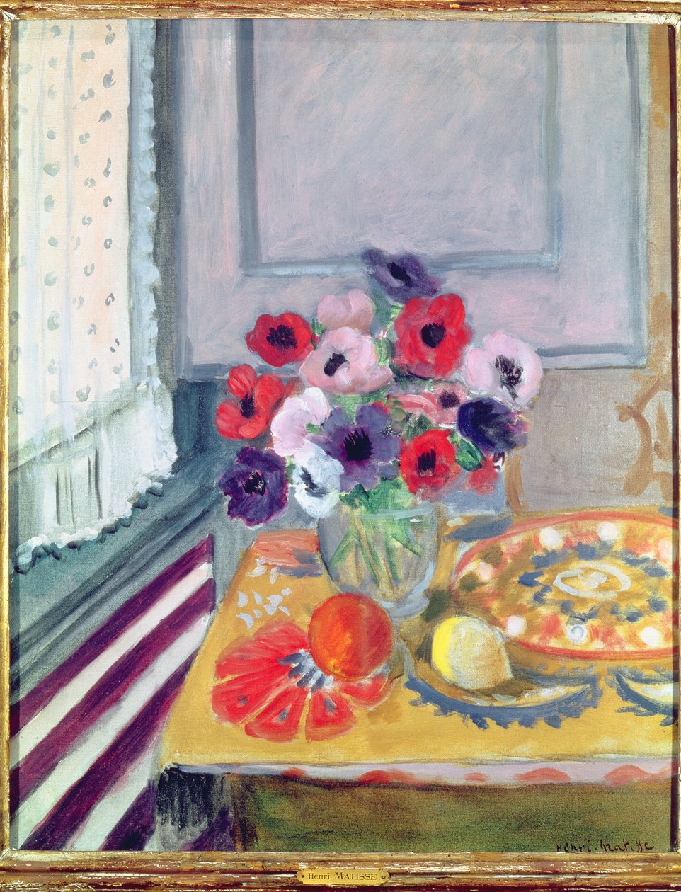 Stilleven met anemonen door Henri Matisse