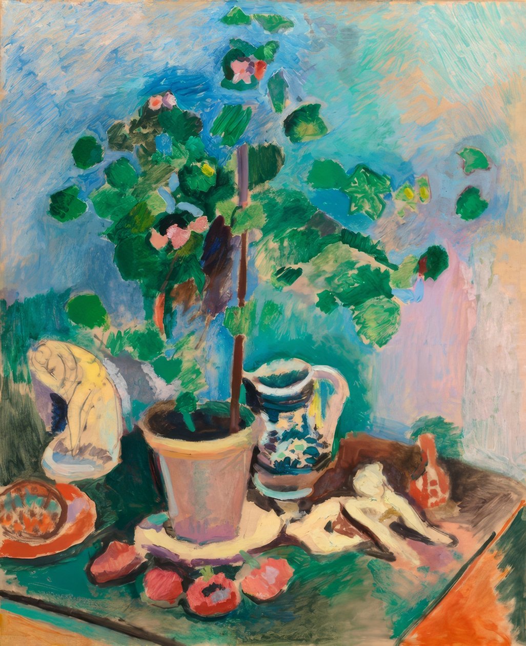 Stilleven met geranium door Henri Matisse