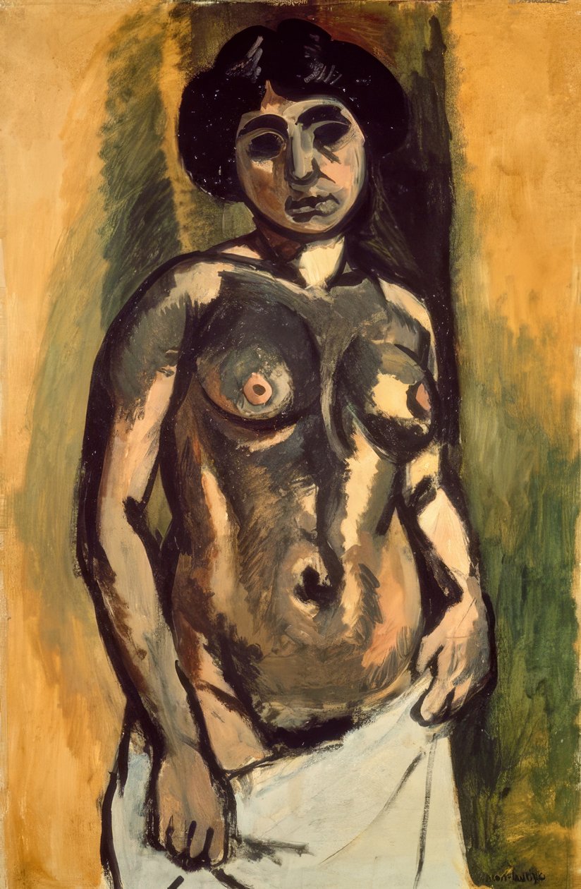 Studie over goud-zwart naakt door Henri Matisse