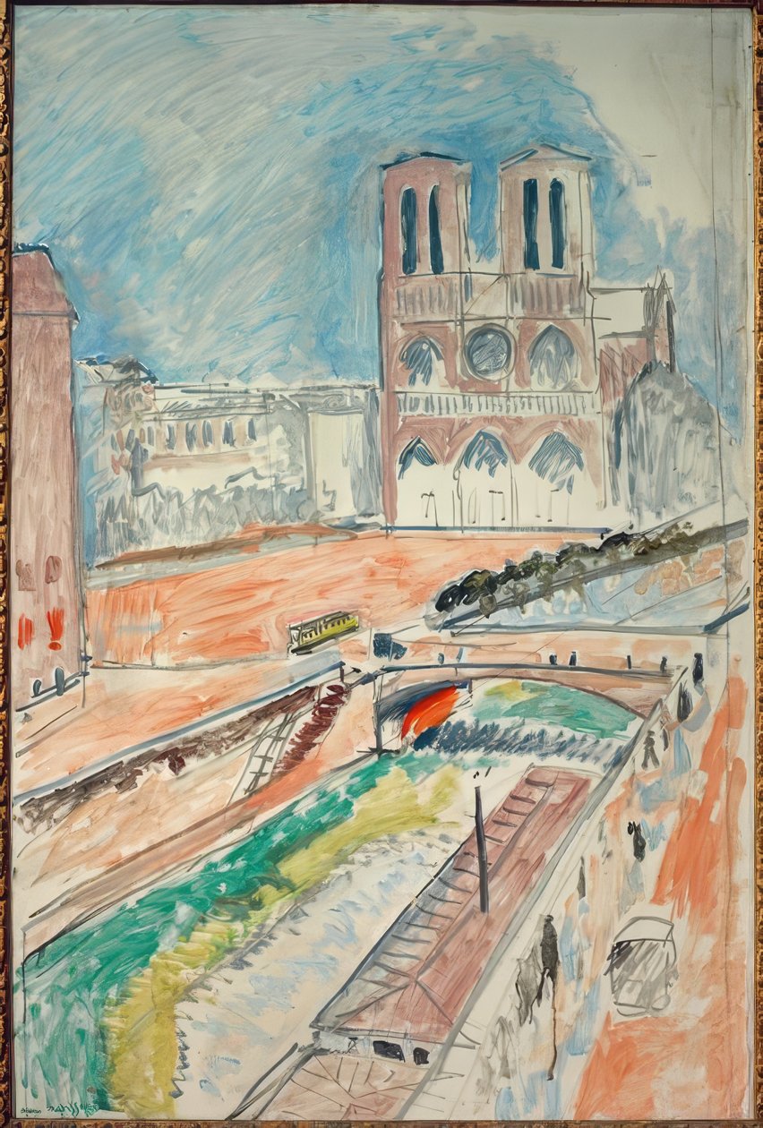 Uitzicht op Notre-Dame door Henri Matisse