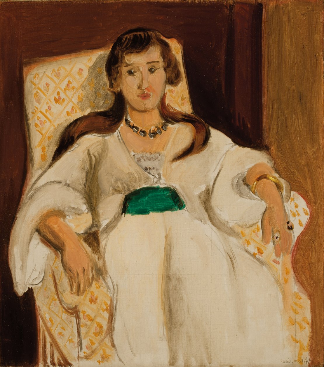 Vrouw in een leunstoel; Femme au fauteuil door Henri Matisse
