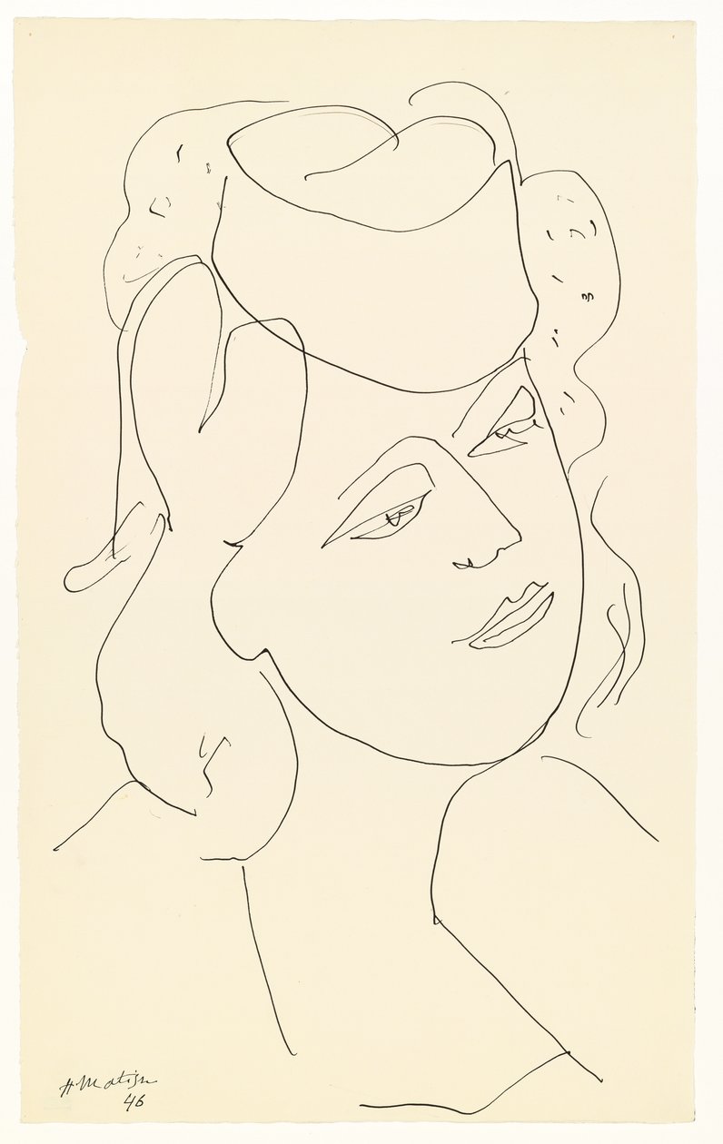 Vrouw met hoed door Henri Matisse