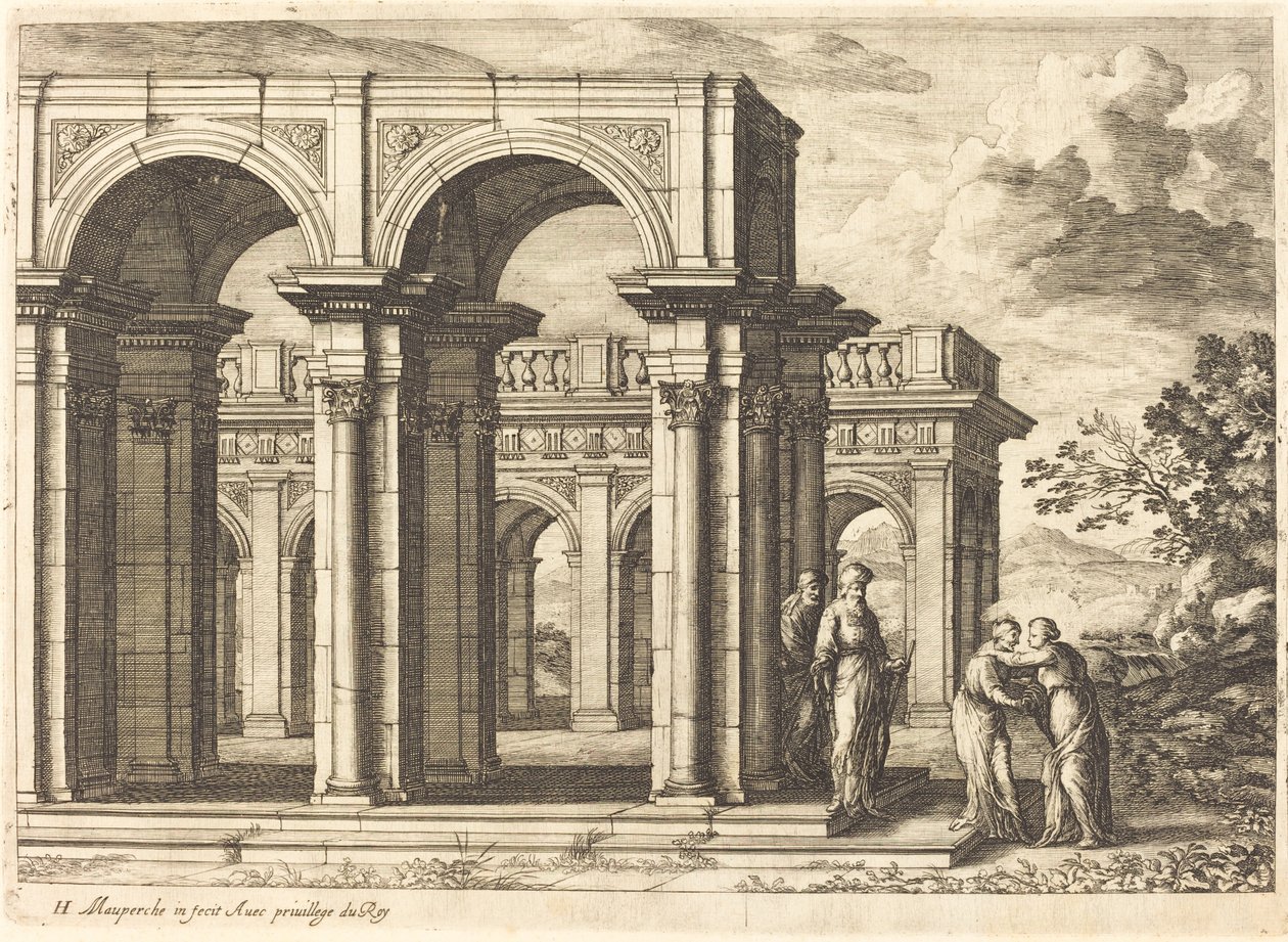 Ontmoeting van Maria en Elizabeth door Henri Mauperche