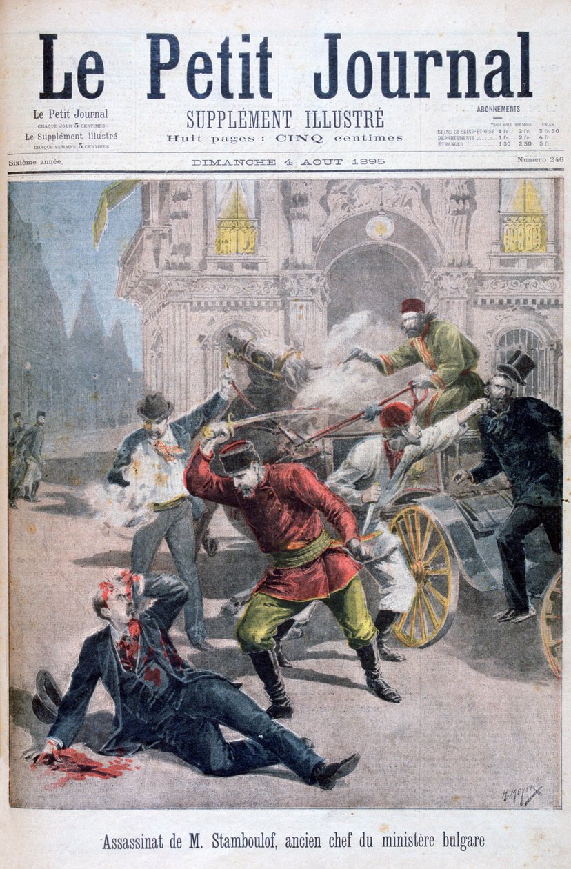 Moord op Stefan Stambulov, Sofia, Bulgarije, 1895 door Henri Meyer