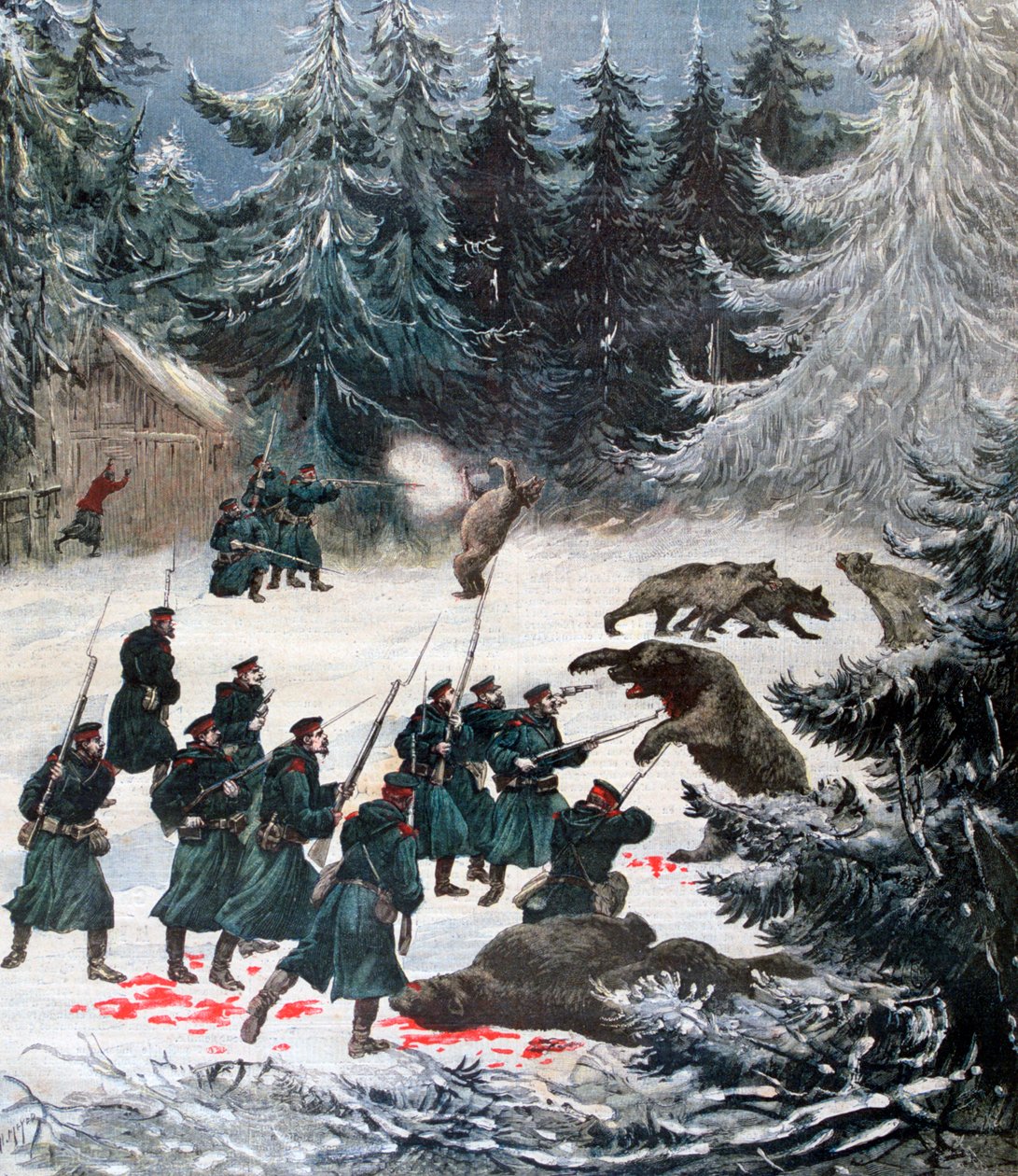 Berenaanval, Rusland door Henri Meyer