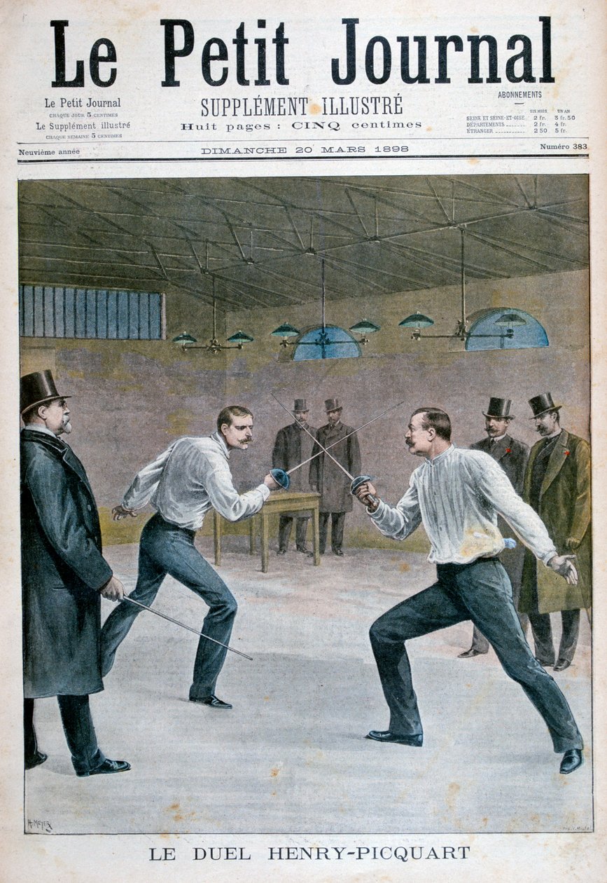 Henry-Picquart duel, 1898 door Henri Meyer