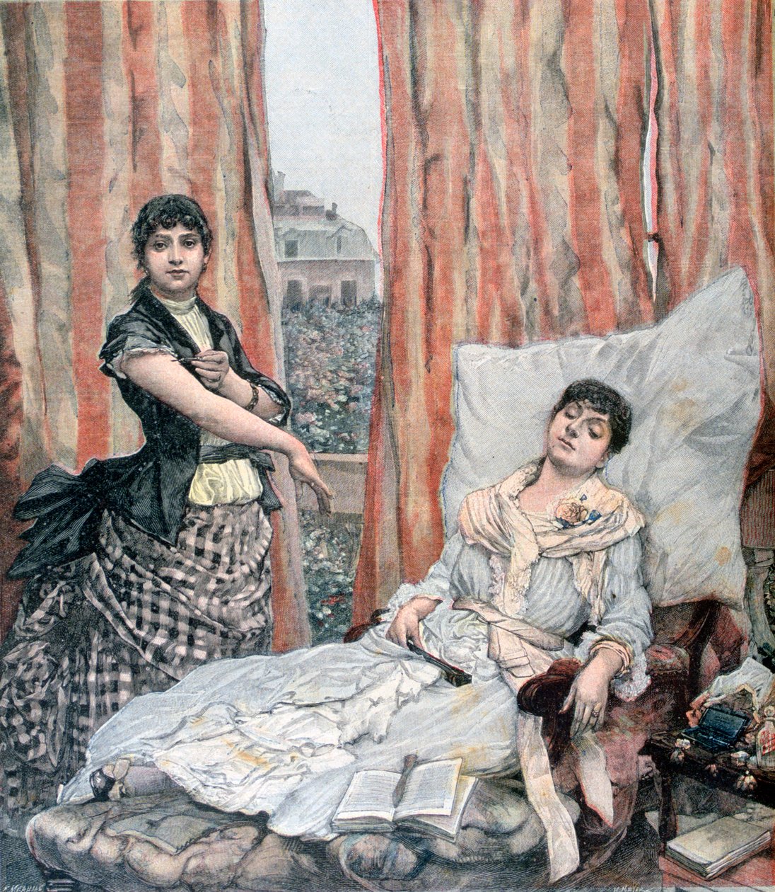 Morphiamania, 1891 door Henri Meyer