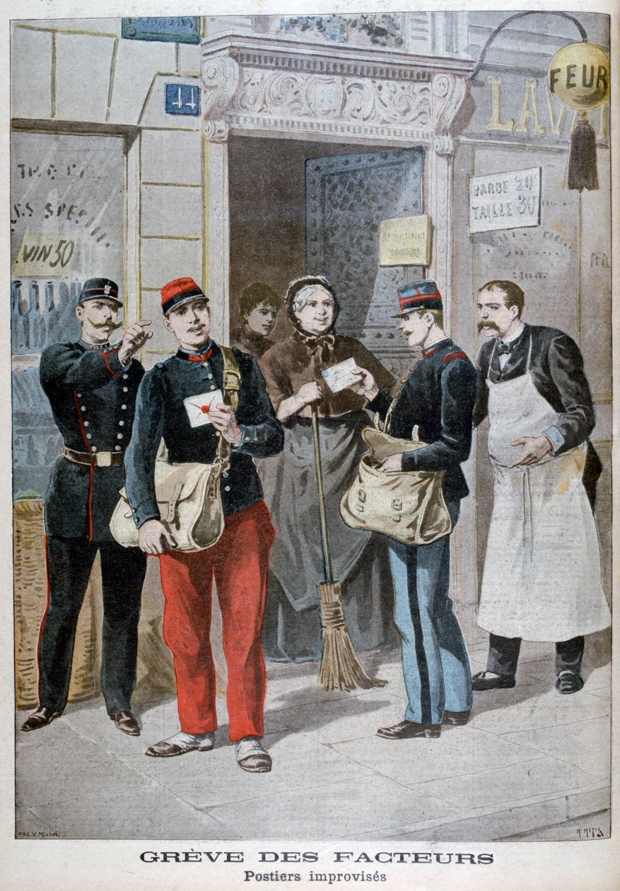 Postkantoor medewerkers improviseren, 1899 door Henri Meyer