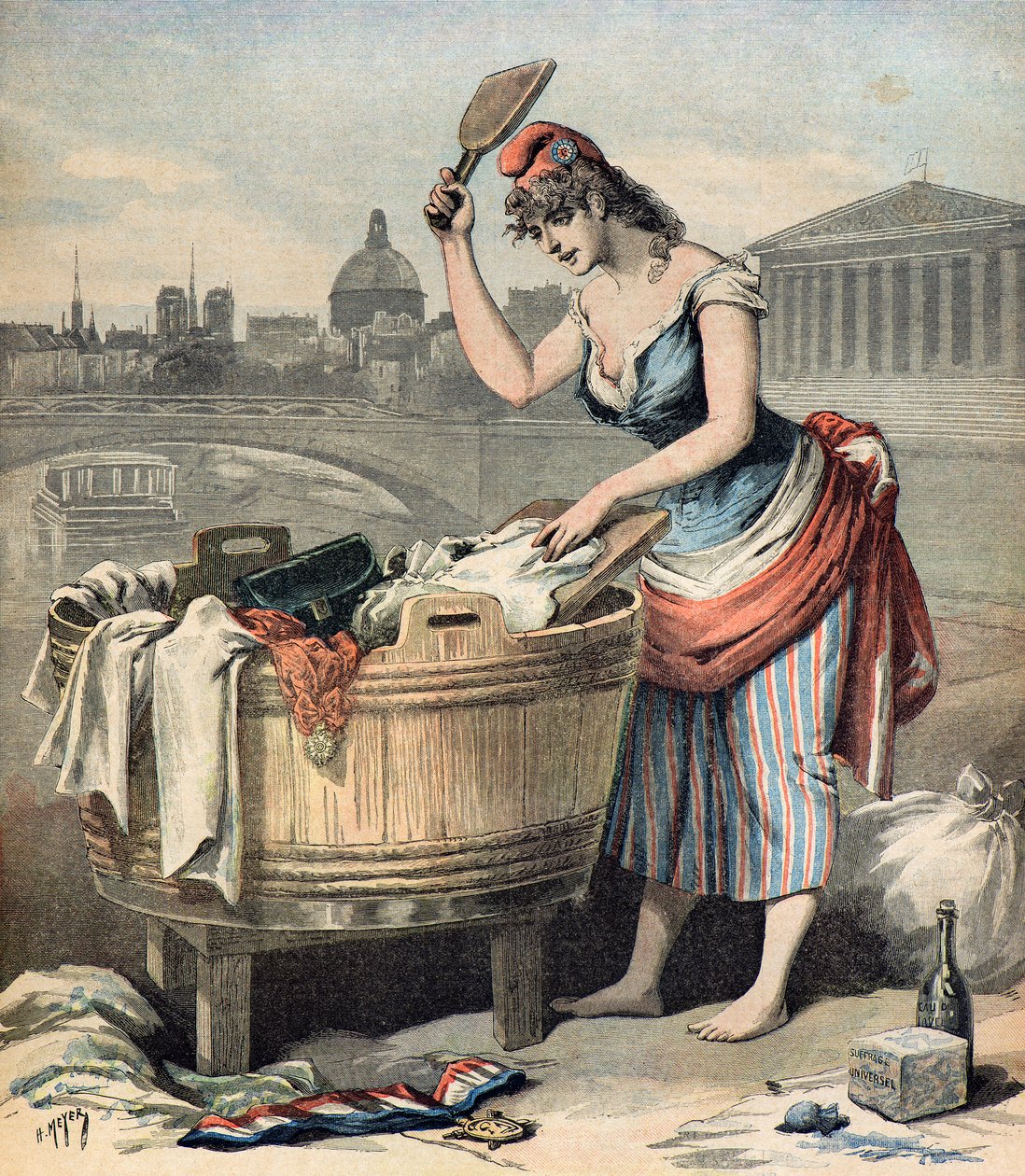 Satire op de Franse Republiek door Henri Meyer