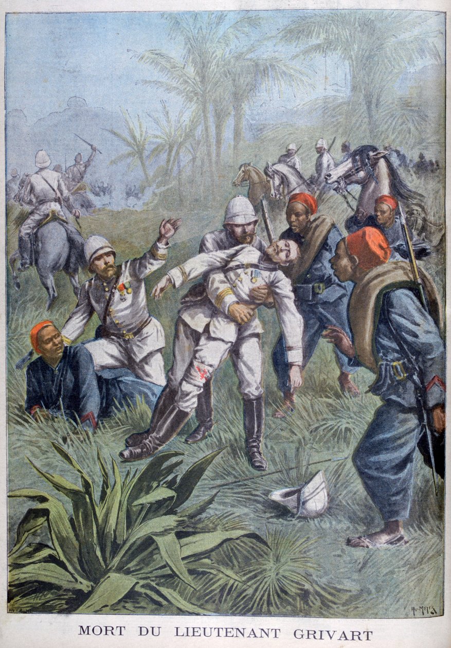 De dood van luitenant Grivart, Niger door Henri Meyer