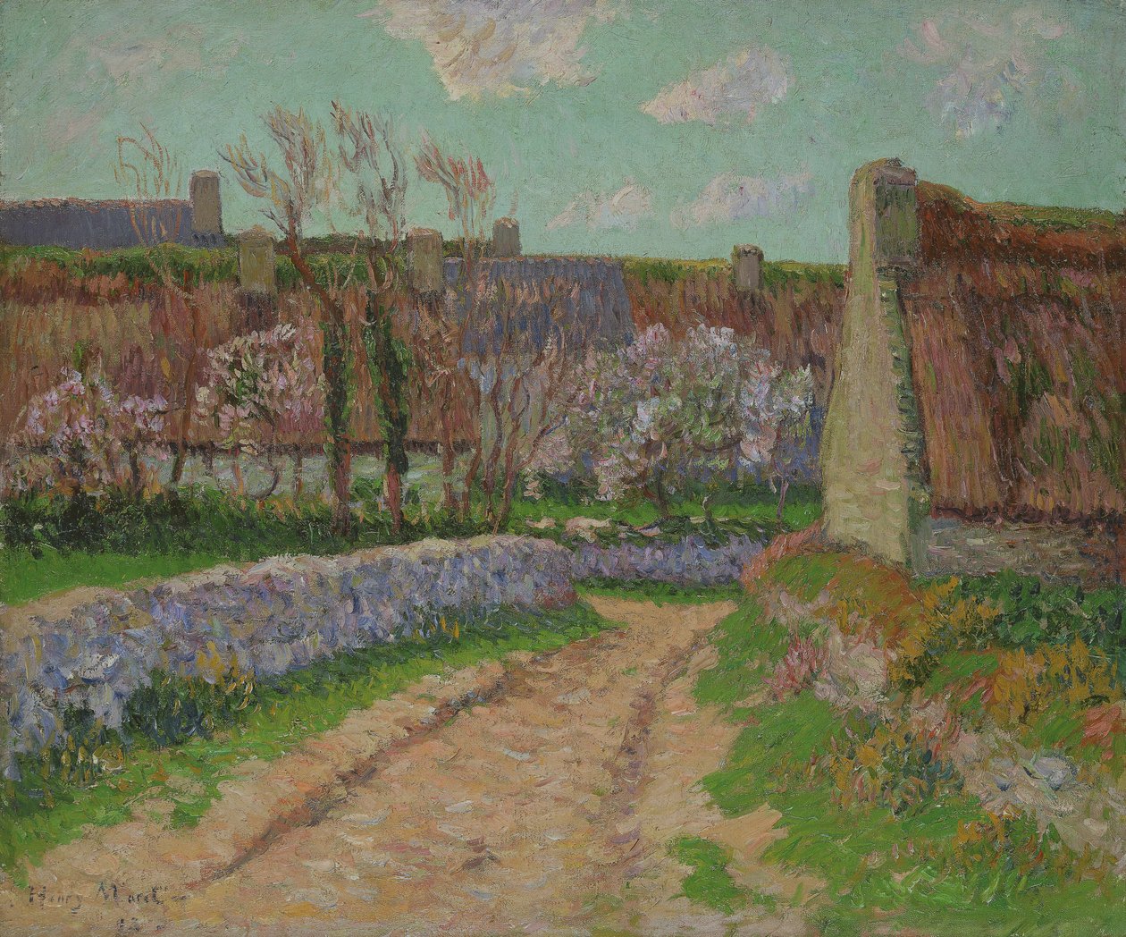 Dorp in Clohars door Henri Moret