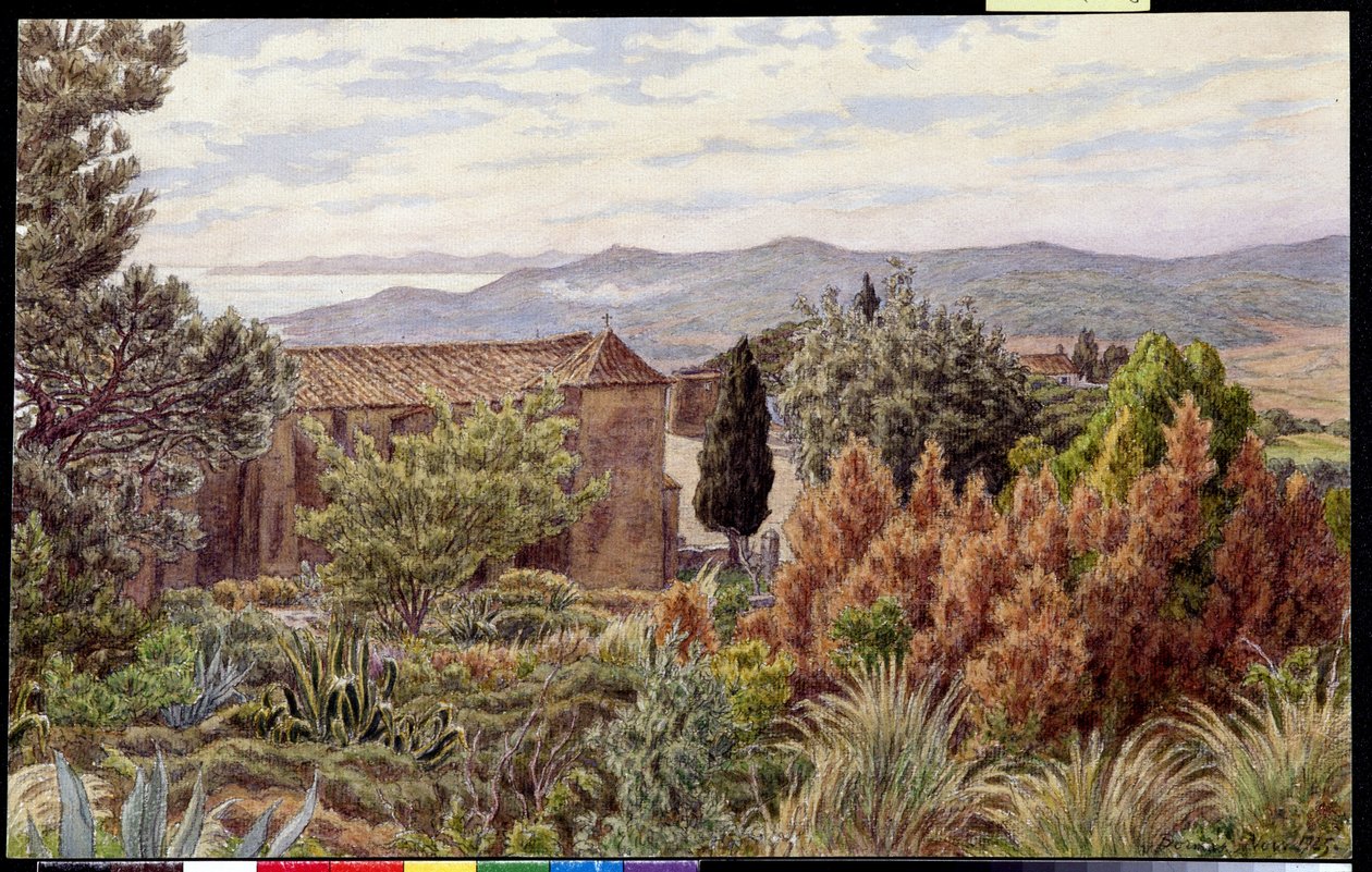 Landschap. Tekening door Henri RIVIERE (1864-1951) door Henri Rivière
