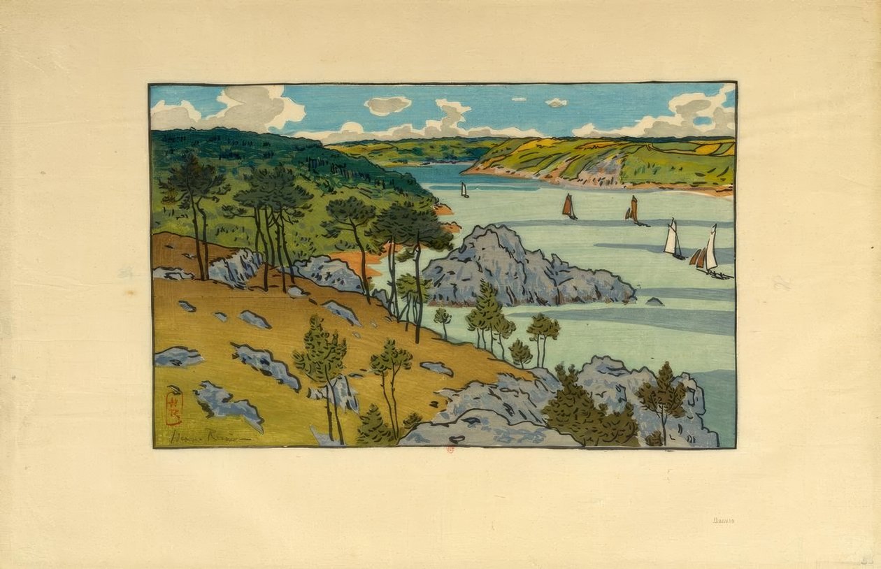 De monding van de Trieux (Loguivy) door Henri Rivière