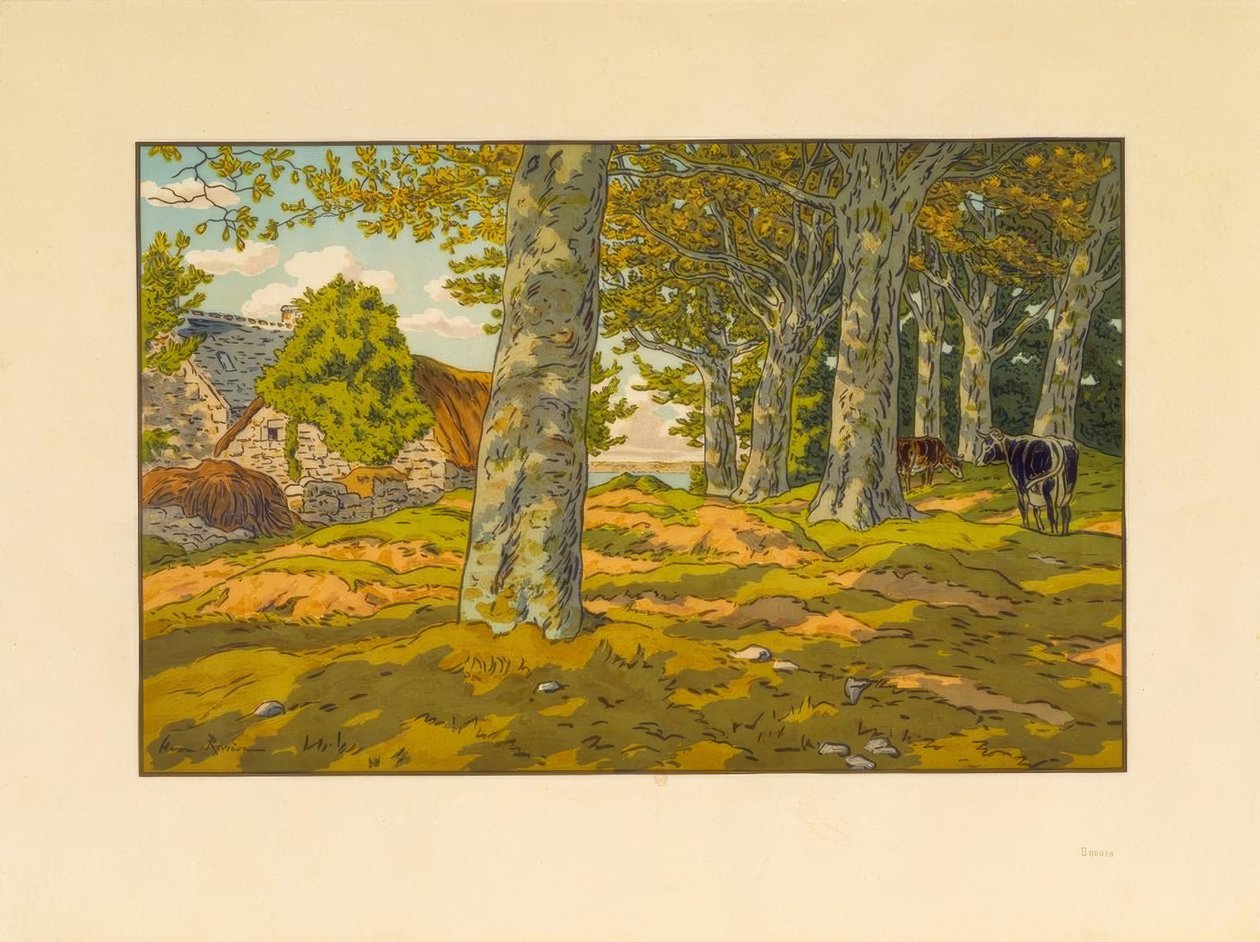 Het beukenbos bij Kerzadern door Henri Rivière