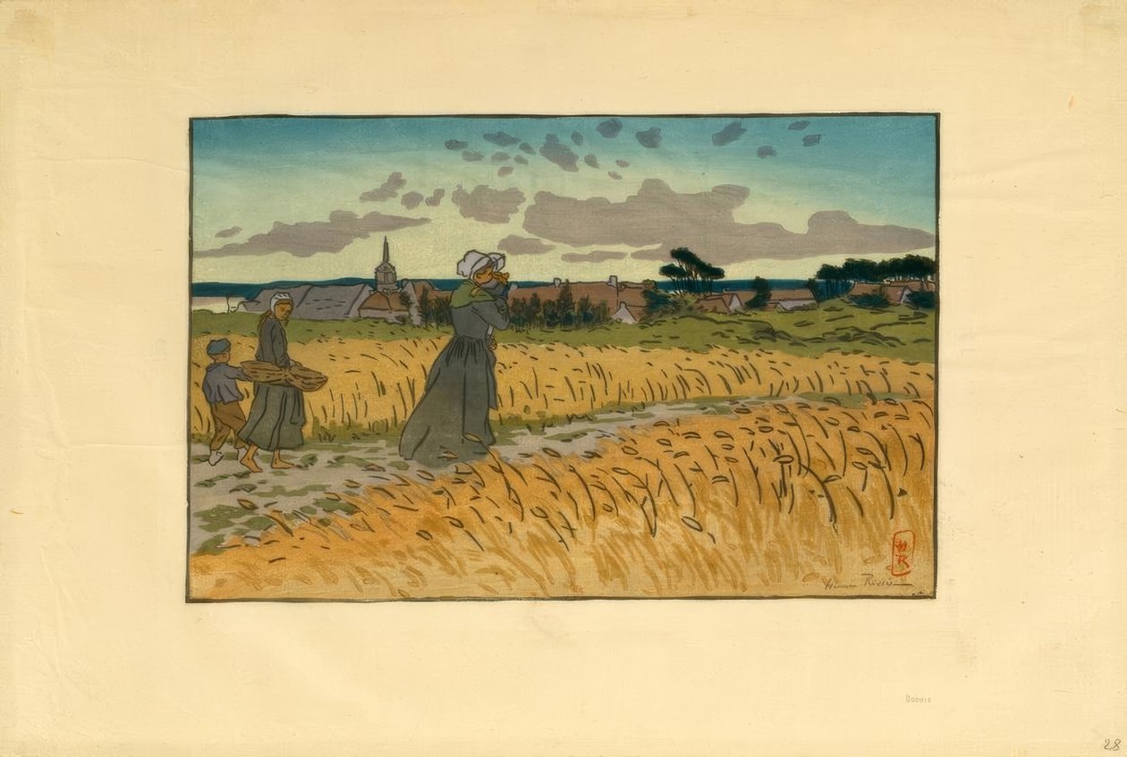 Het Dorp Perros-Guirec door Henri Rivière