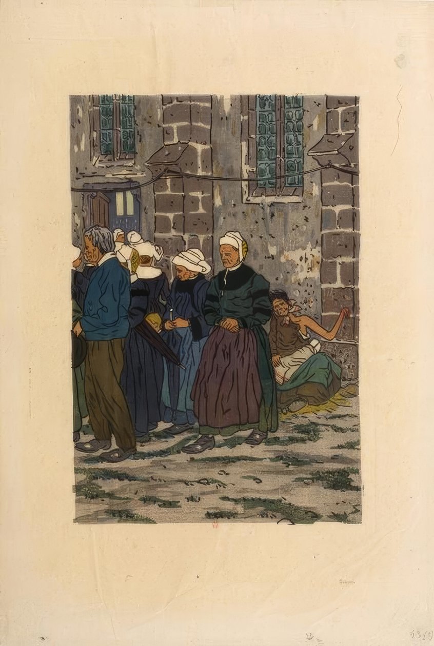Le Pardon de Sainte-Anne-la-Palud door Henri Rivière