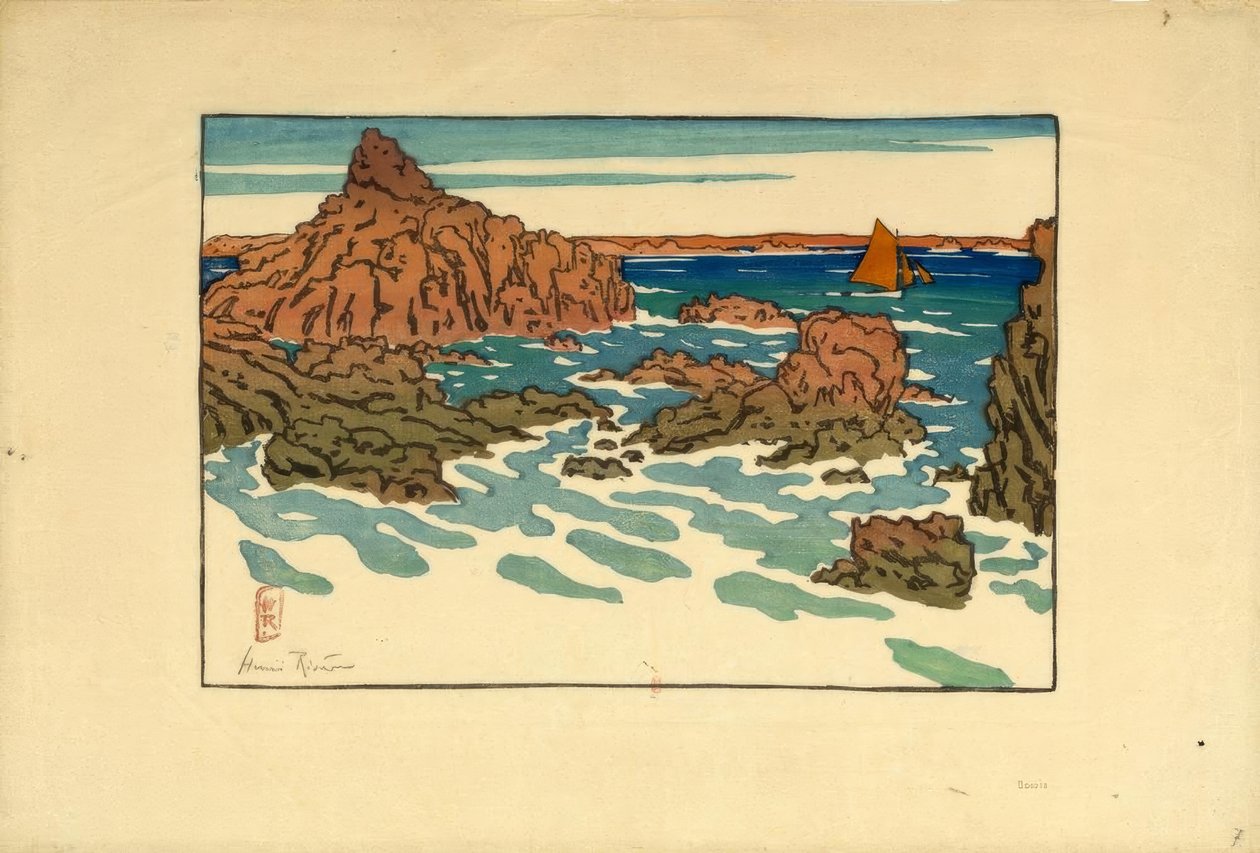 Le Perron (Saint-Briac) door Henri Rivière