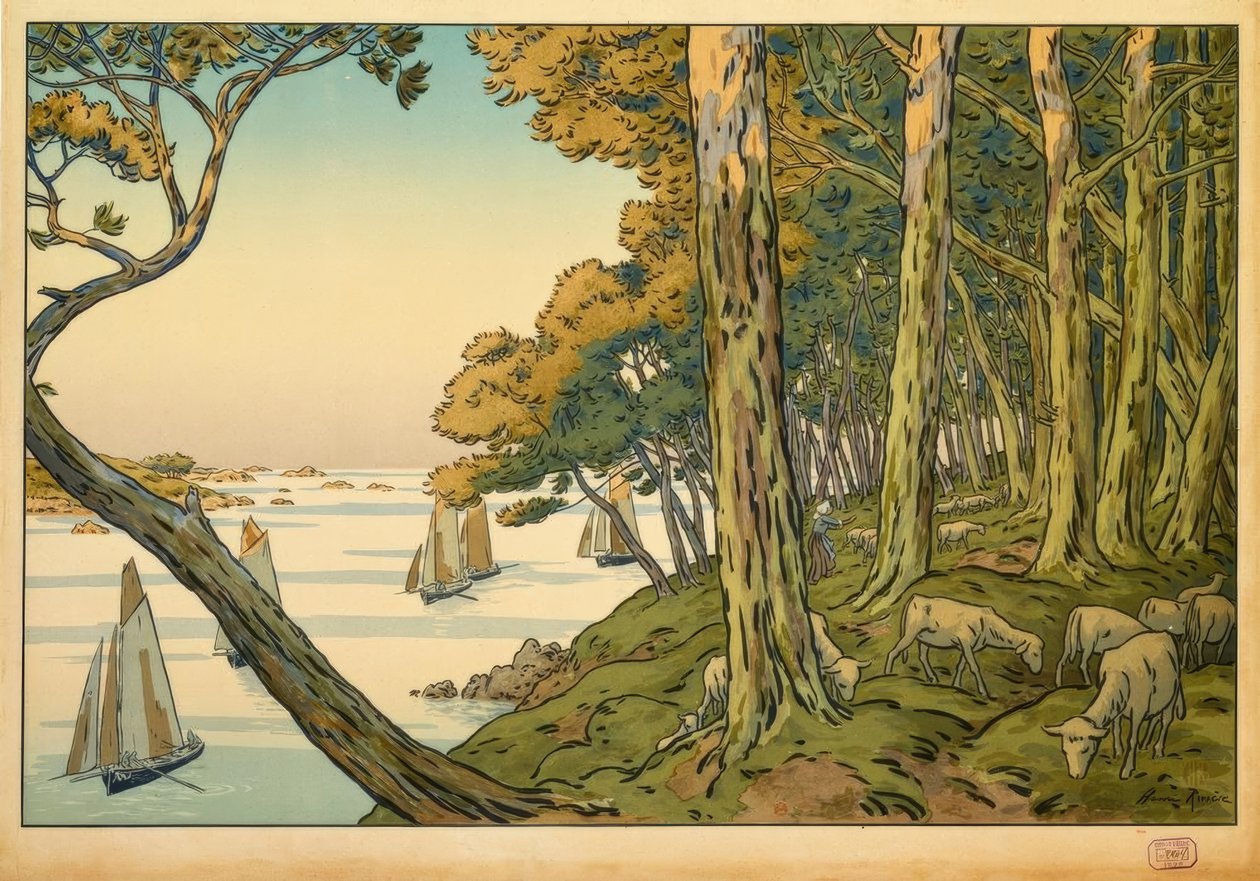 Zomeravond door Henri Rivière