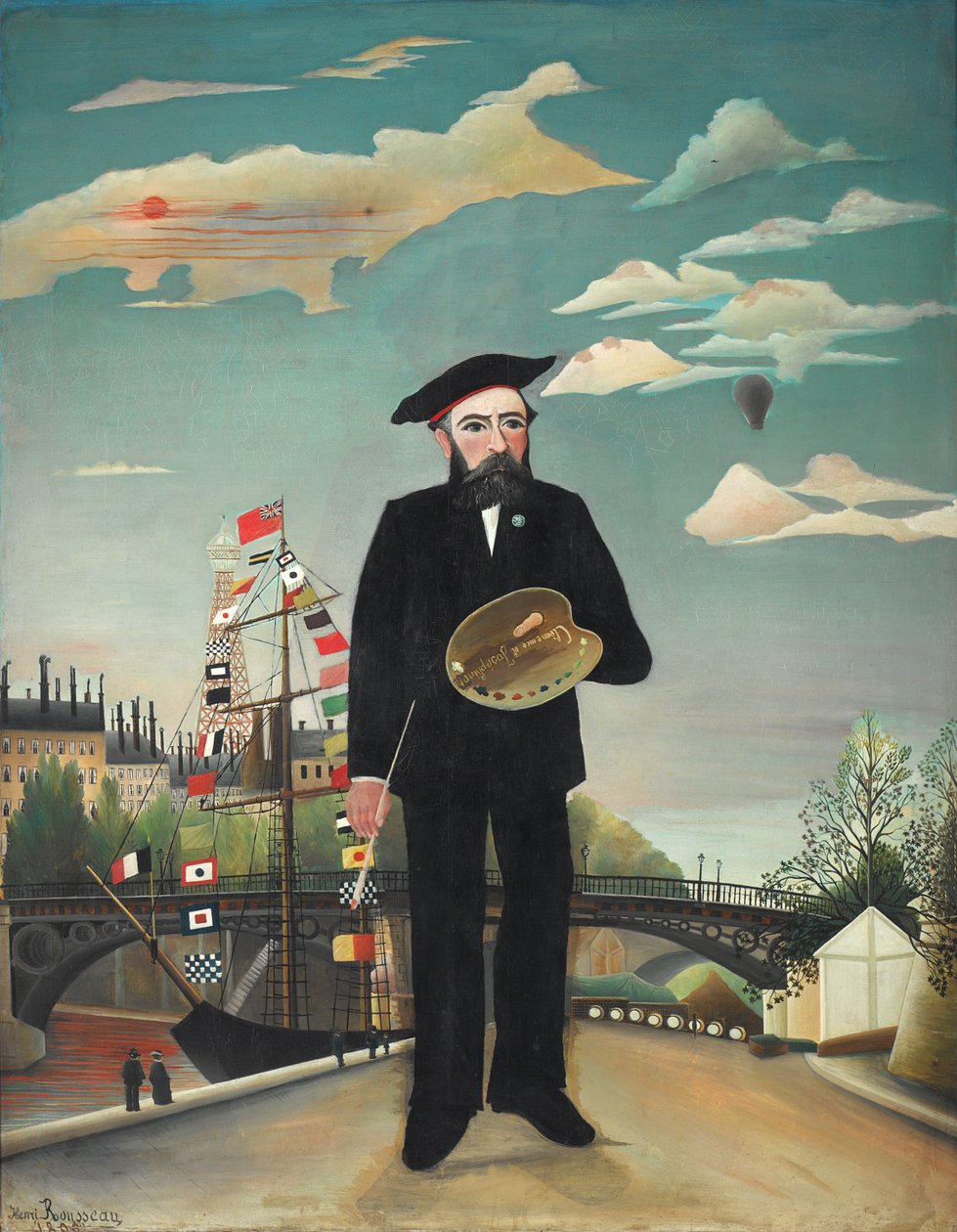 Mijzelf: Portret - Landschap door Henri Rousseau