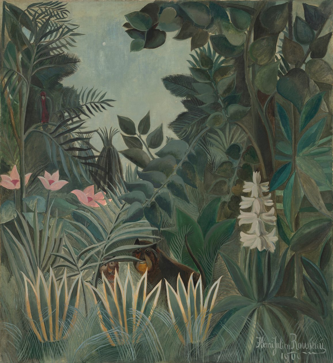 De Equatoriale Jungle door Henri Rousseau