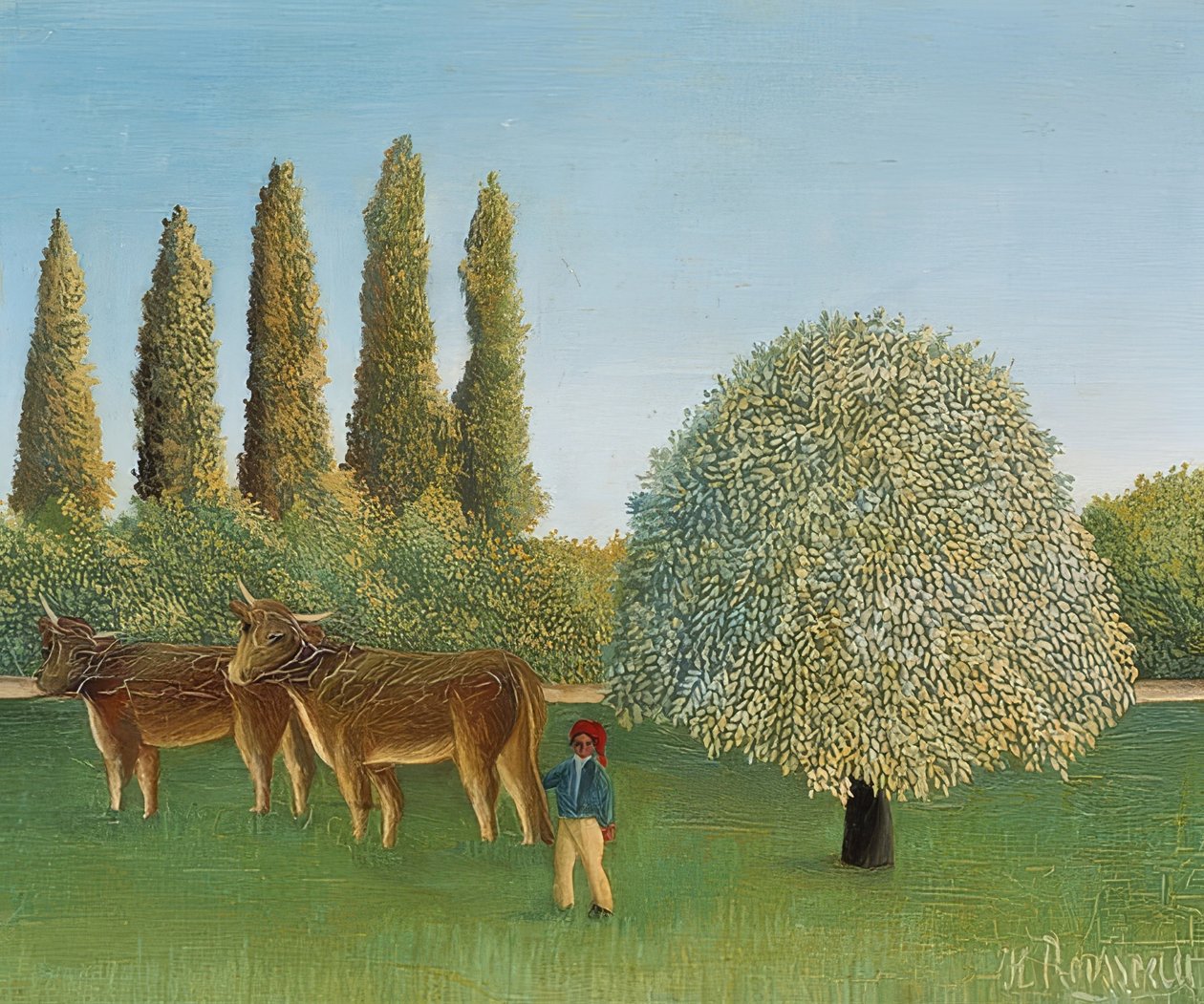 Weide. 1910 door Henri Rousseau