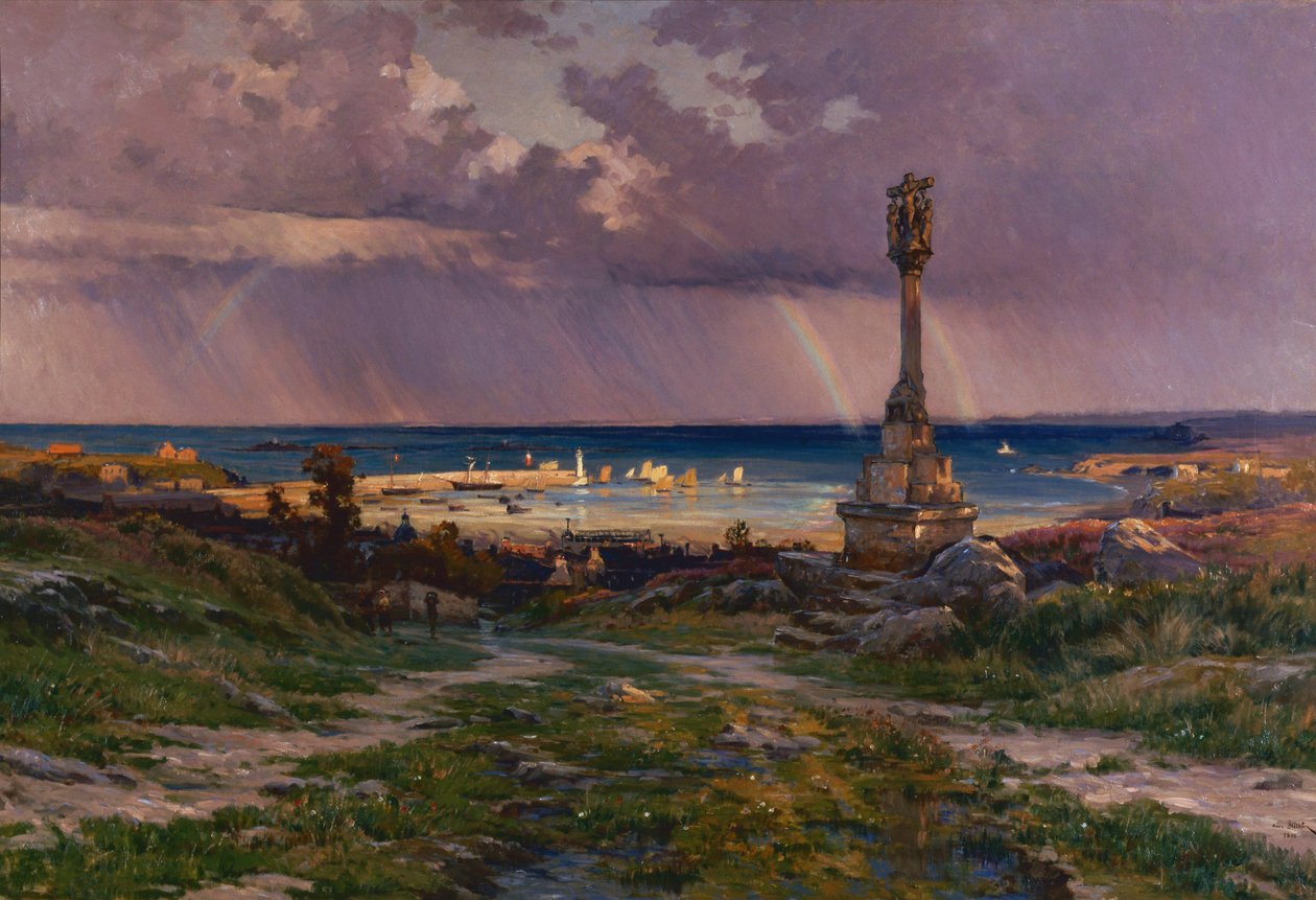Na de storm in Portrieux door Henri Saintin
