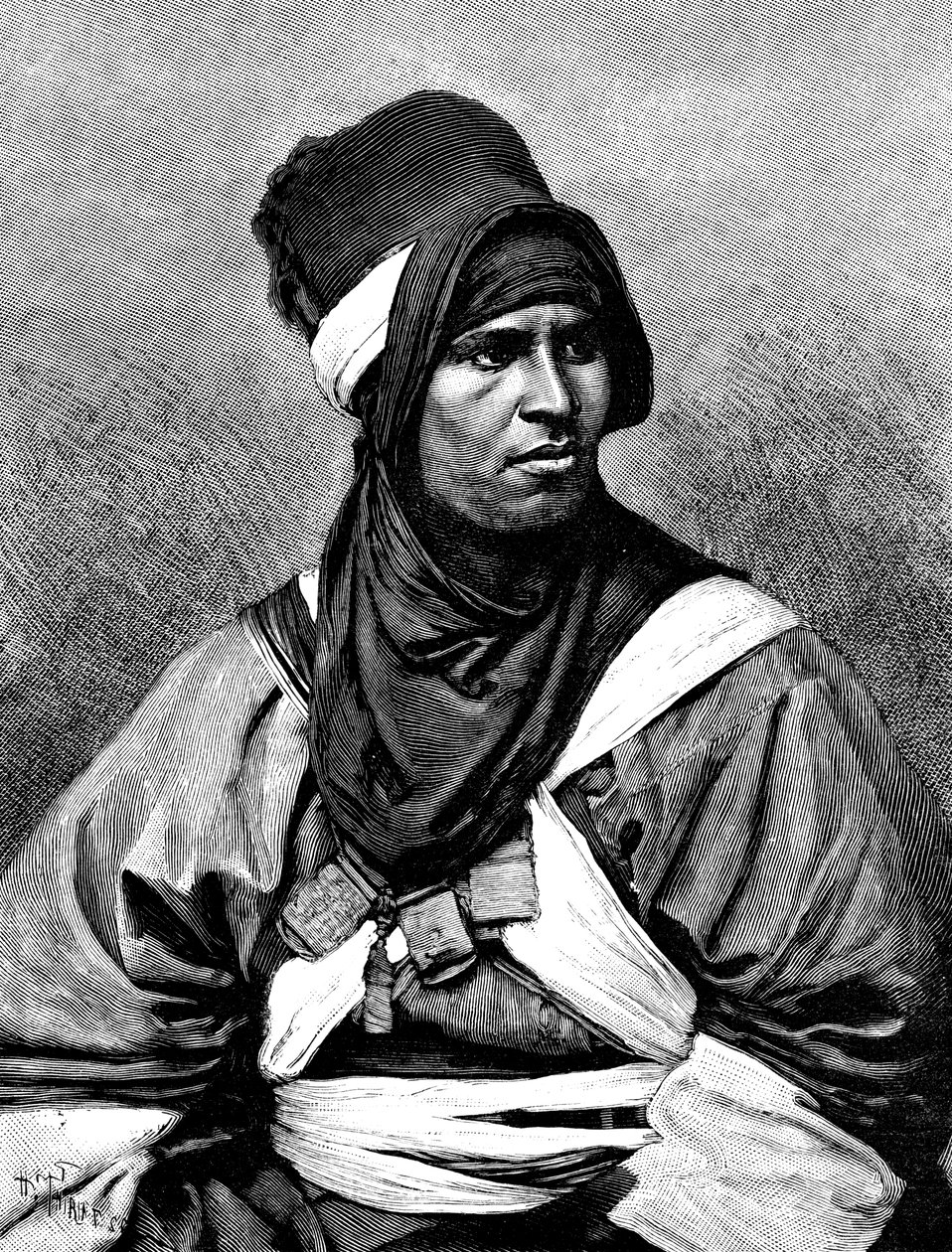 Een Targui-man, 1895 door Henri Thiriat