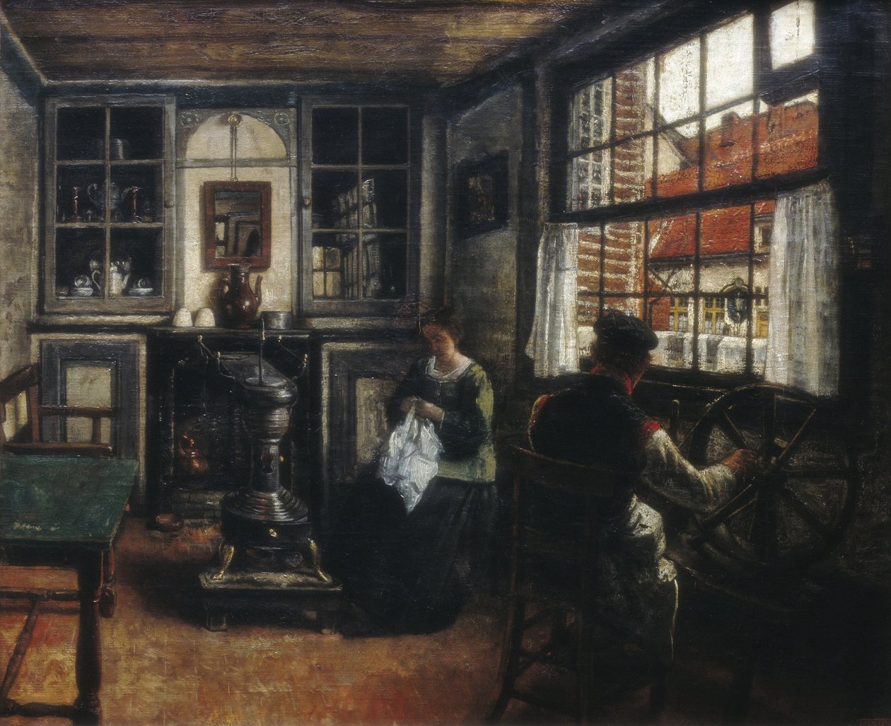 De spinner door Henri de Braekeleer
