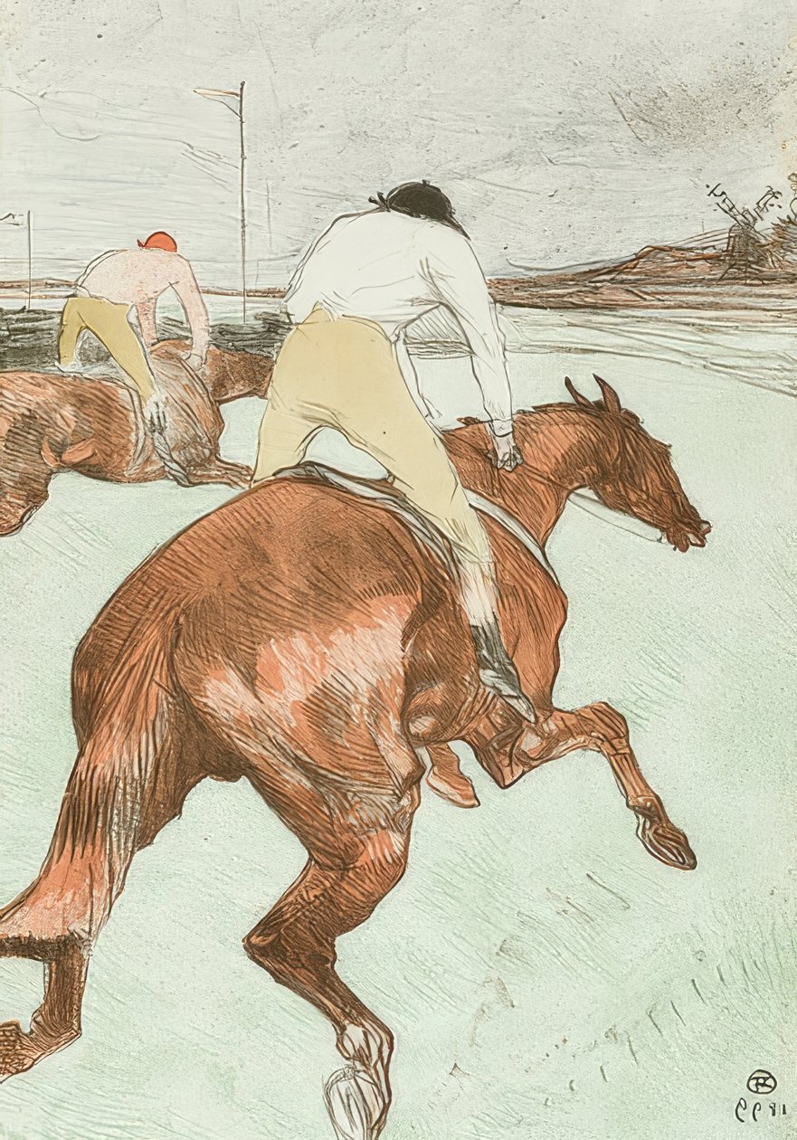 De jockey. 1899 door Henri de Toulouse Lautrec