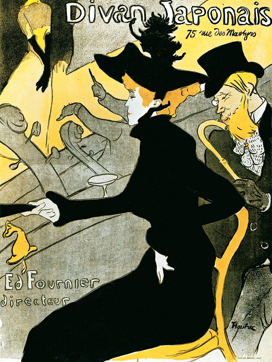 Divan Japonais poster, 1892 door Henri de Toulouse Lautrec