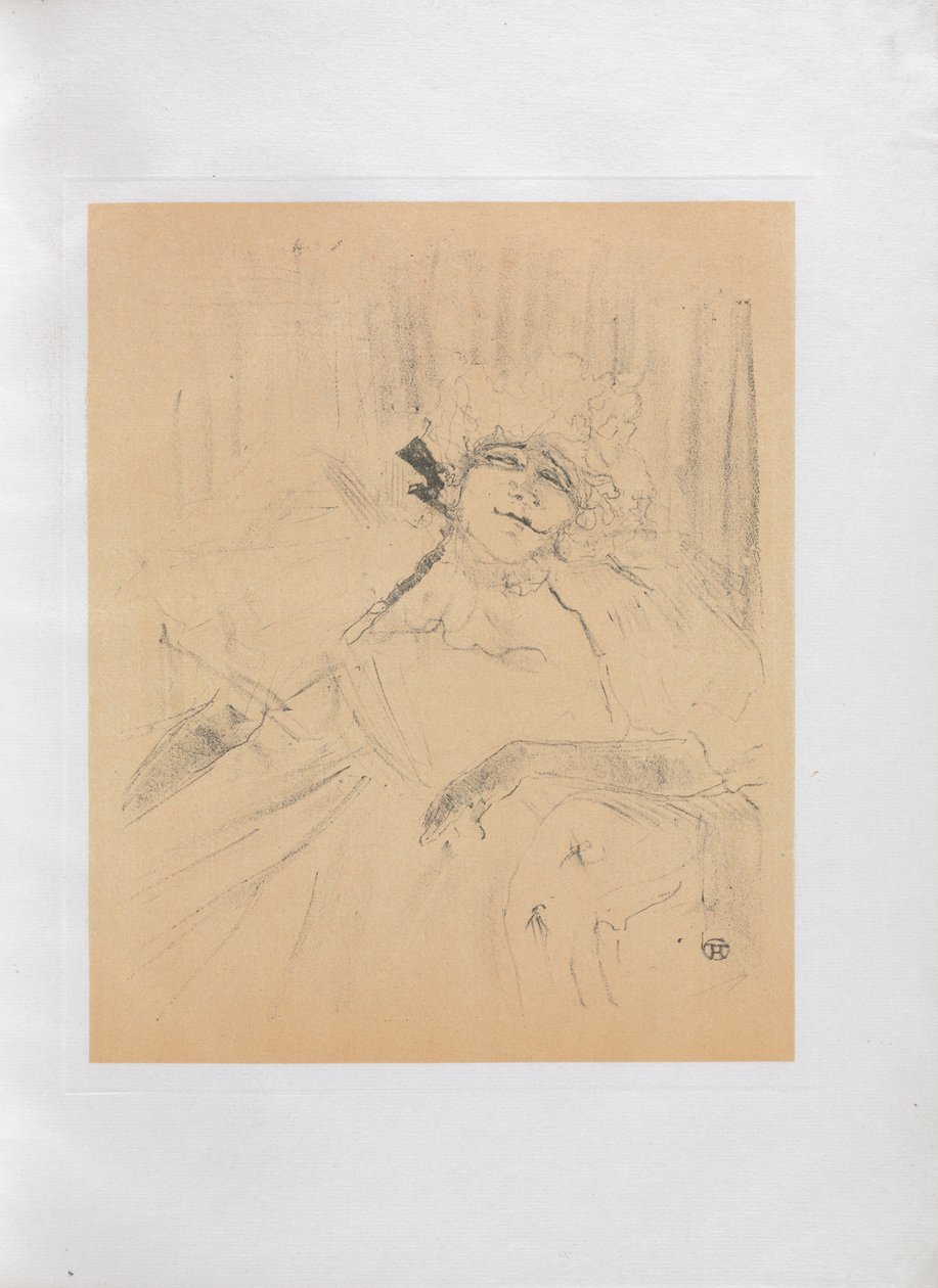 Yvette Guilbert-Engelse Serie: Chanson ancienne door Henri de Toulouse Lautrec