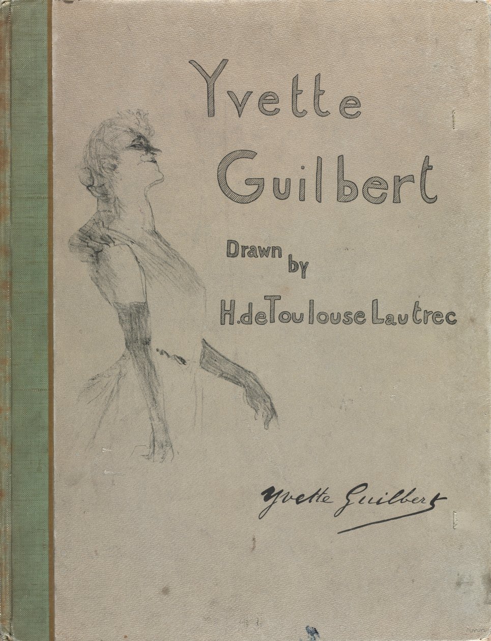 Yvette Guilbert-Engelse Serie: Omslag door Henri de Toulouse Lautrec