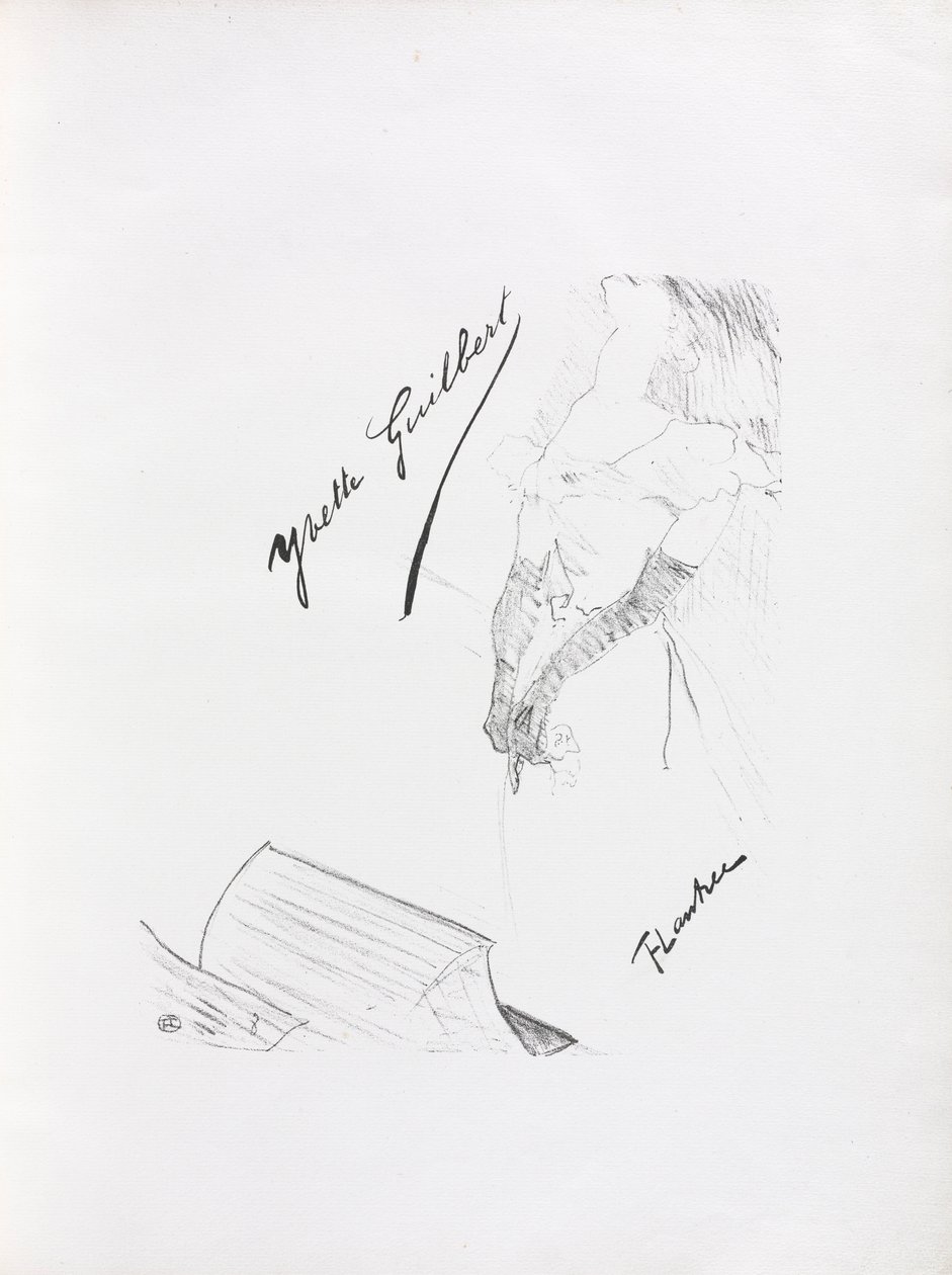 Yvette Guilbert-Engelse serie: Frontispice door Henri de Toulouse Lautrec