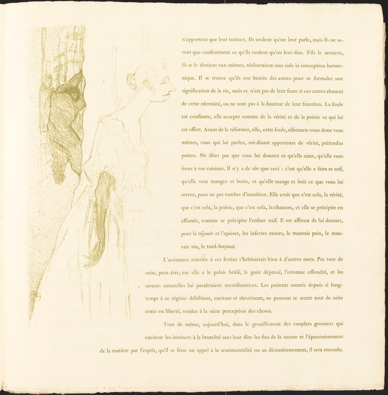 Yvette Guilbert door Henri de Toulouse Lautrec