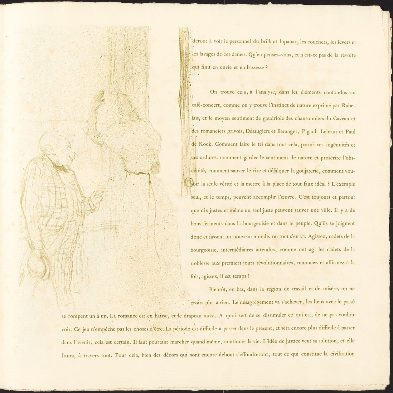 Yvette Guilbert door Henri de Toulouse Lautrec