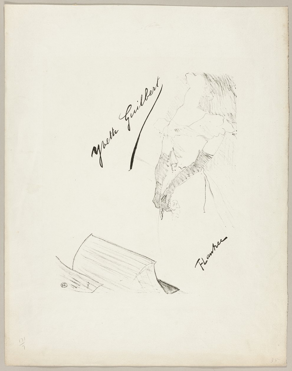 Yvette Guilbert door Henri de Toulouse Lautrec