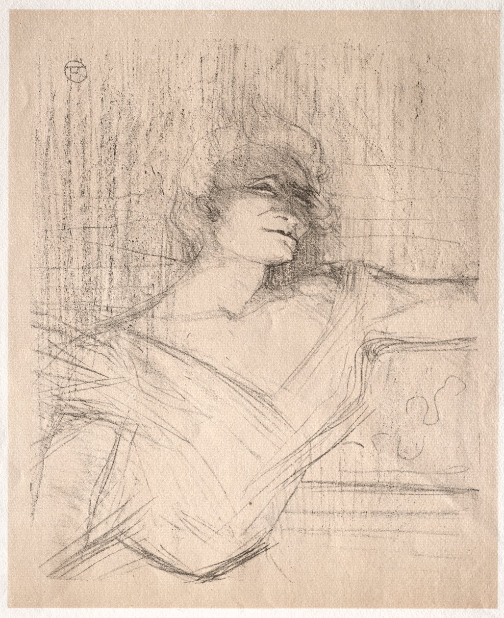 Yvette Guilbert: Dans la glu door Henri de Toulouse Lautrec