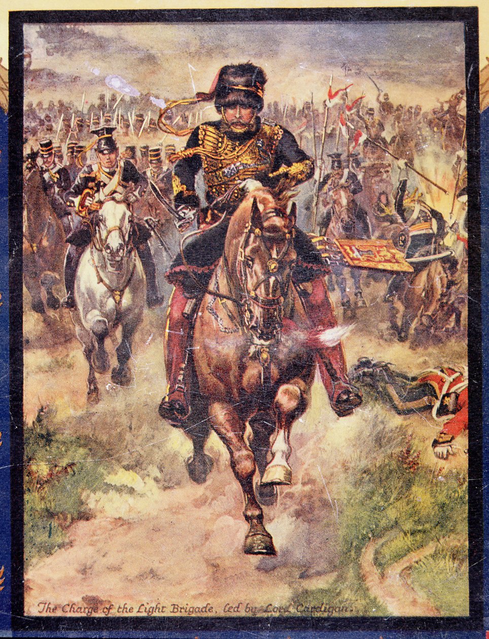 De aanval van de lichte brigade geleid door Lord Cardigan, illustratie voor 