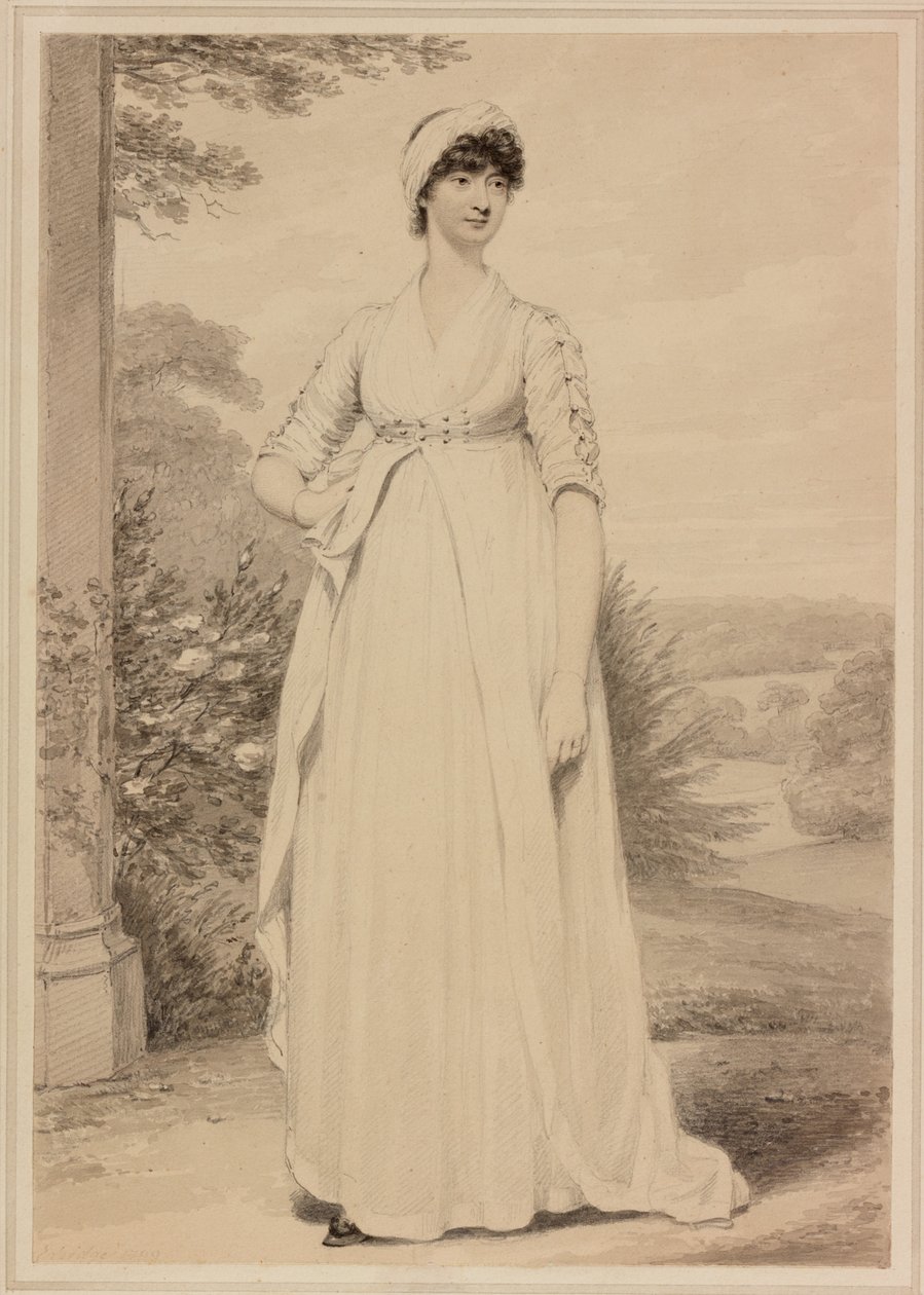 Portret van een dame, 1799 door Henry Edridge