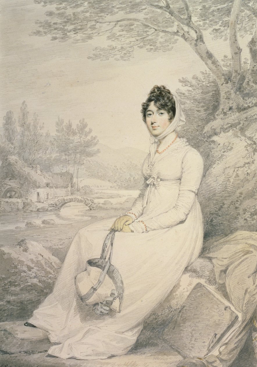 Portret van een dame, 1806 door Henry Edridge
