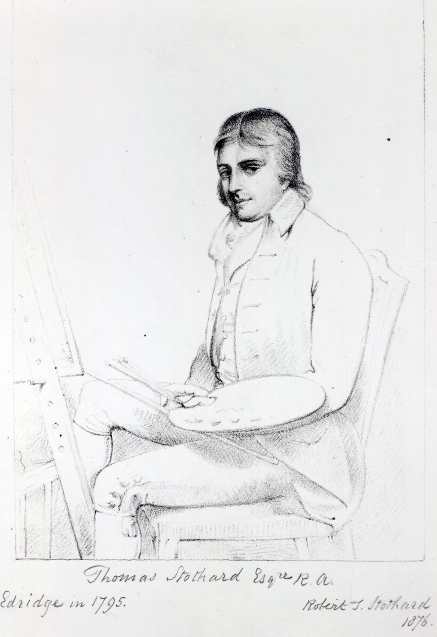 Thomas Stothard Esq. RA, gegraveerd door Robert J. Stothard, 1876 door Henry Edridge