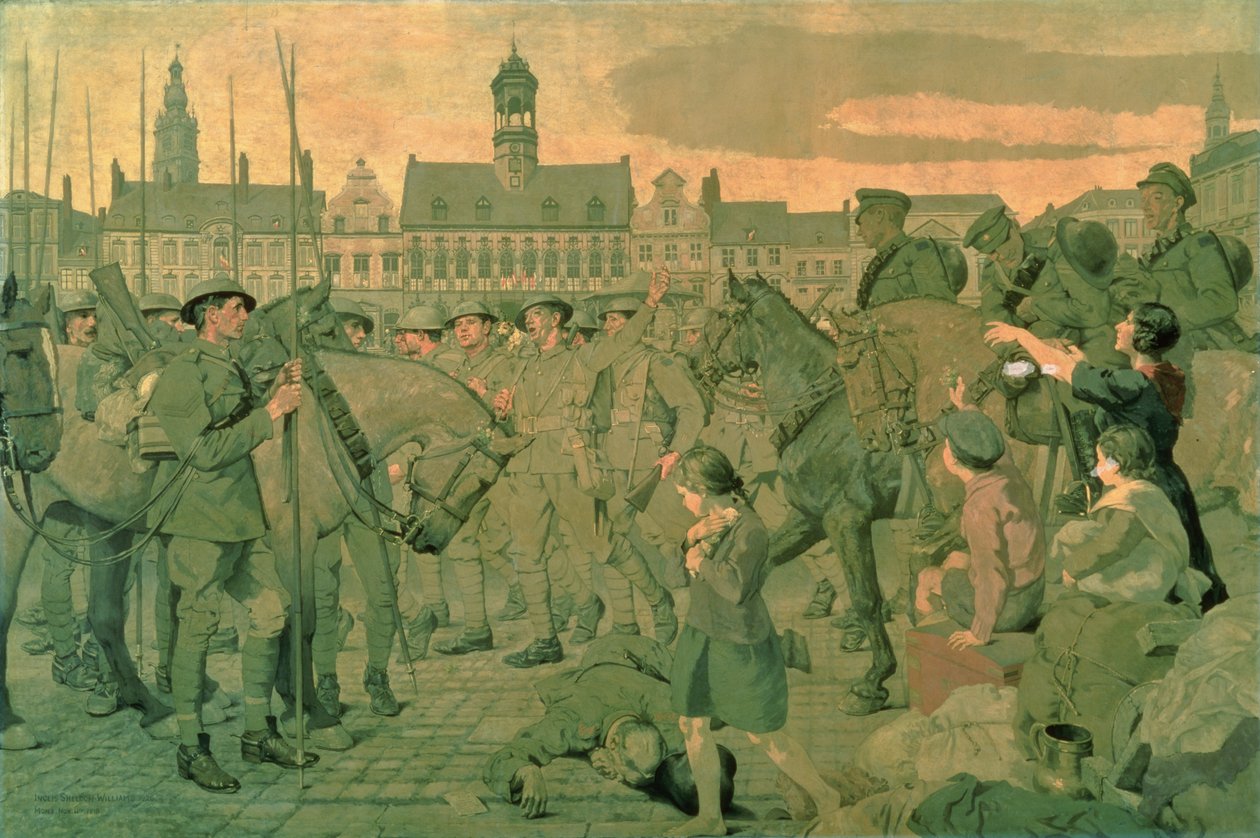 De Terugkeer naar Mons, 1920 door Henry Inglis Jodrel Sheldon Williams