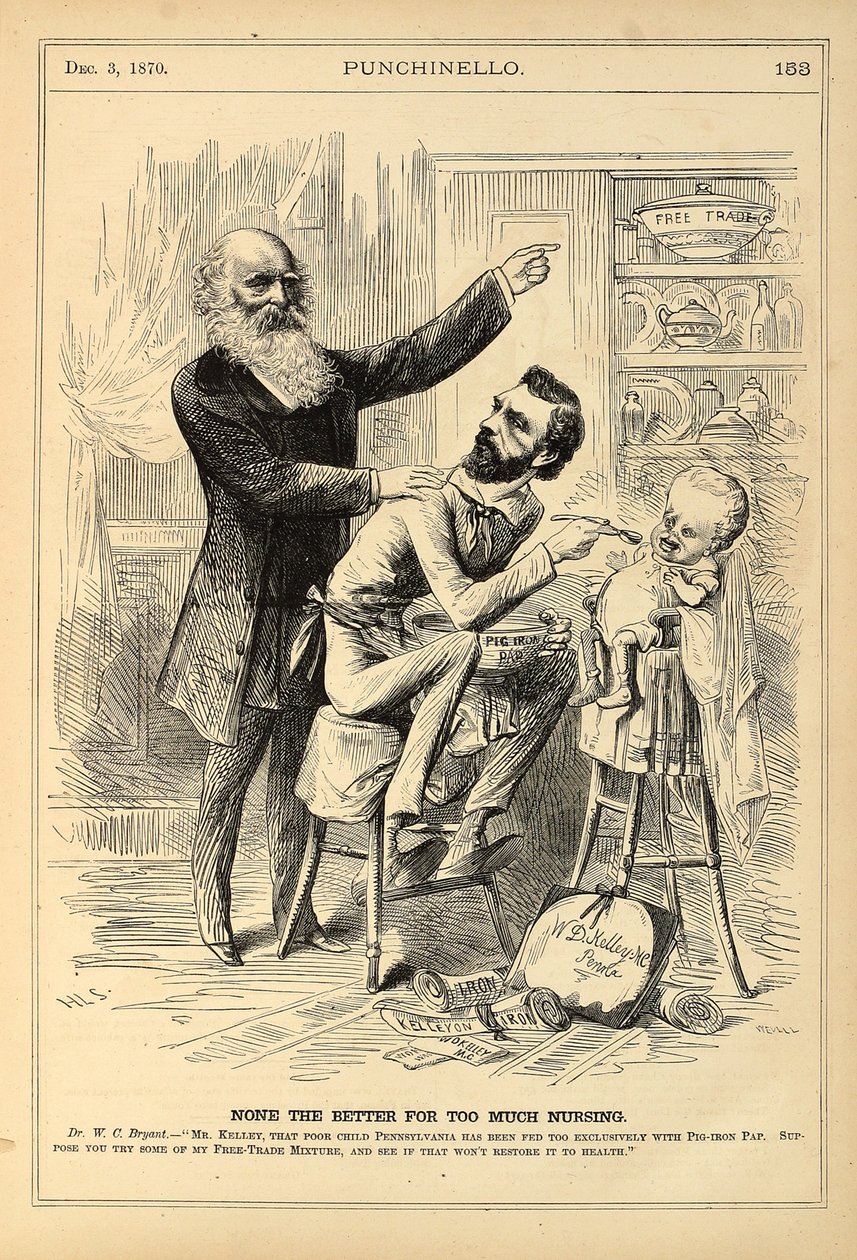 Niet Beter door Teveel Verzorging, gegraveerd door George Wevill, 1870 door Henry Louis Stephens
