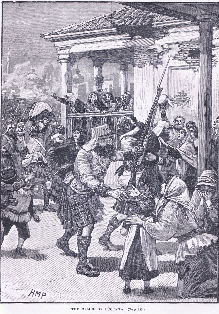 De Bevrijding van Lucknow 1857 AD door Henry Marriott Paget
