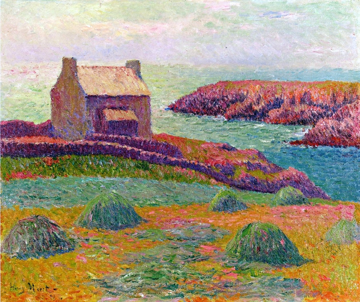 Een huisje in Bretagne, 1898 door Henry Moret