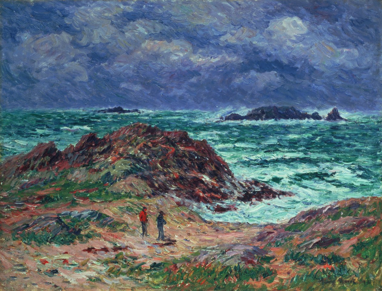 Een squall, Finistère, 1911 door Henry Moret