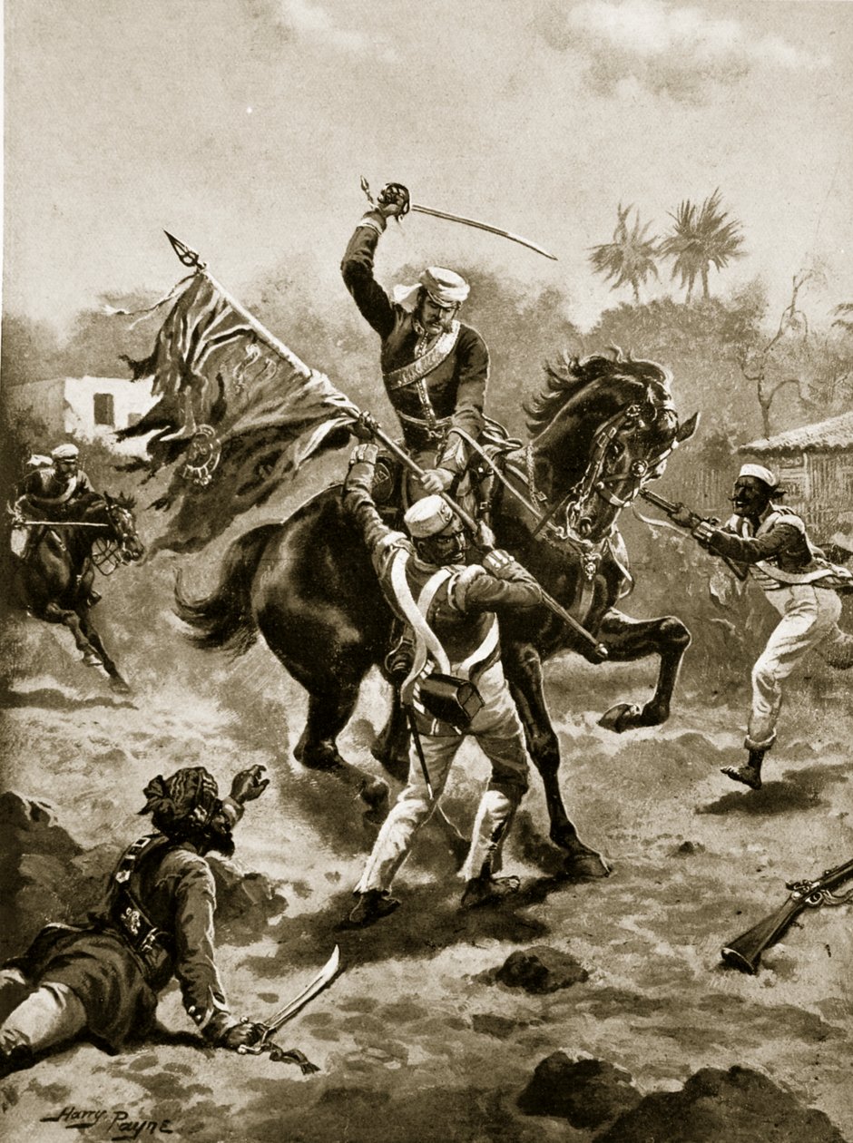 Lt Roberts wint zijn V.C., 2 januari 1858 door Henry Payne