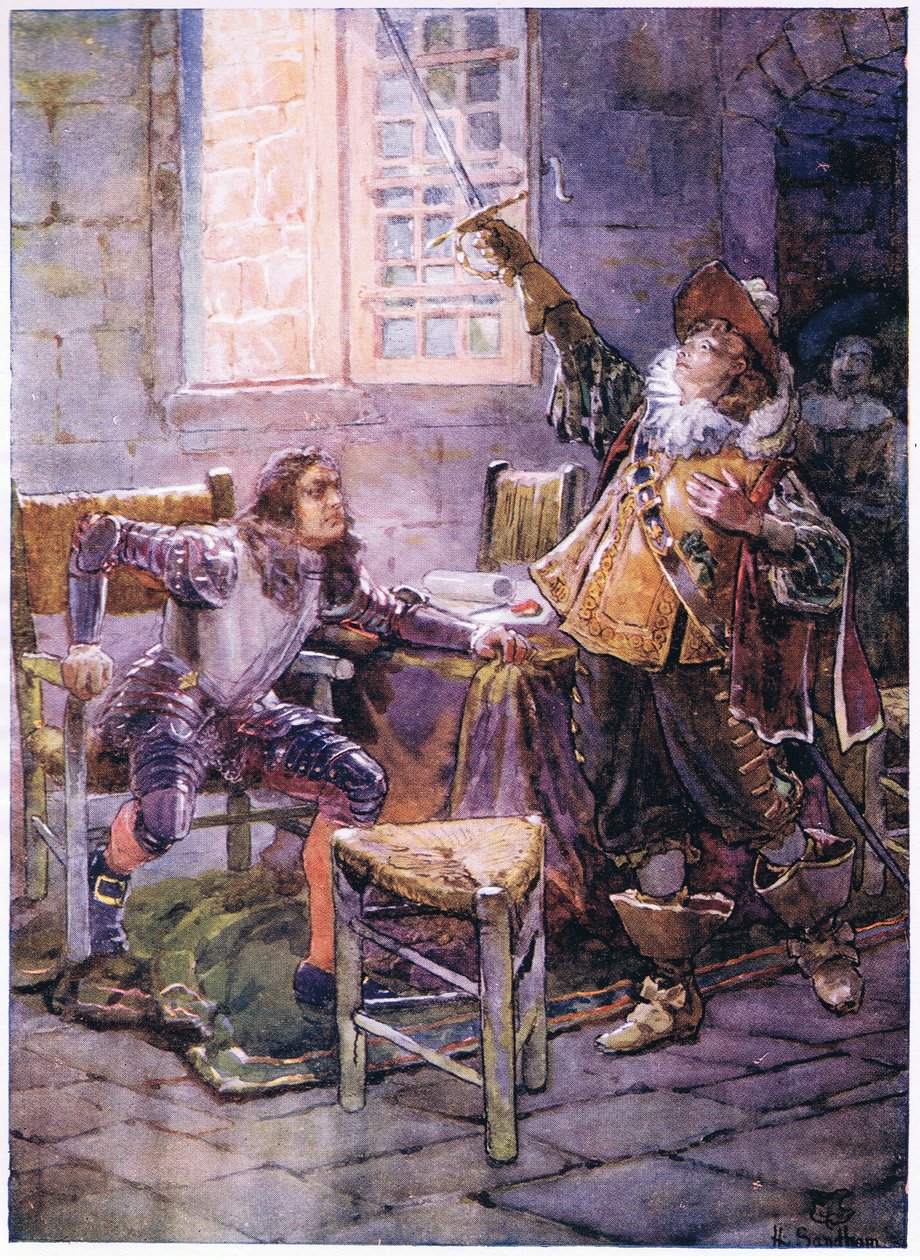 De la Tour weigert zijn trouw te beloven 1630, ca. 1920 door Henry Sandham