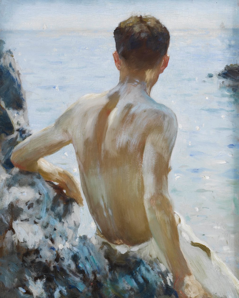 Strandstudie door Henry Scott Tuke