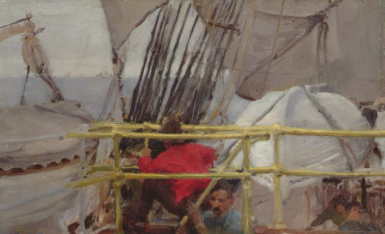 Aan boord van het zeilschip 